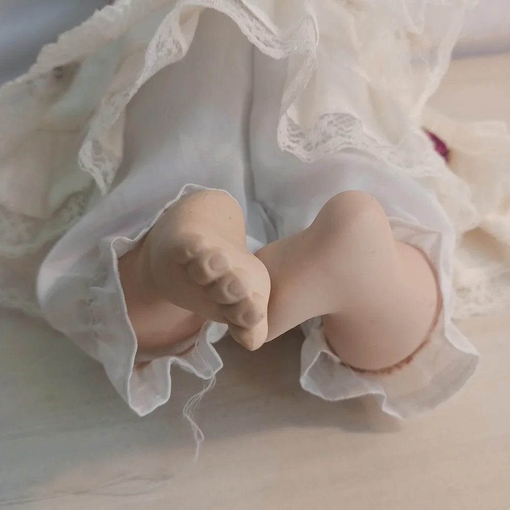 Classical Treasures Blonde Baby Doll Angel Outfit Porcelain